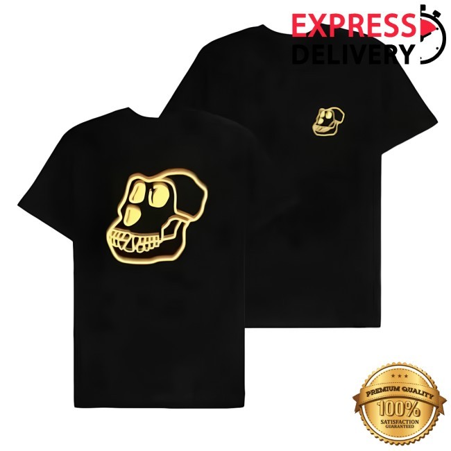 BAYC Bored Ape Yacht Club Black Holographic New Shirt