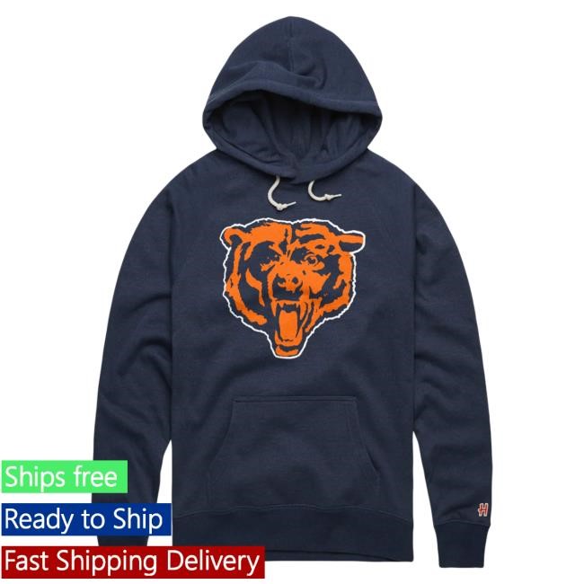Chicago Bears Homage Navy Bear Head Hood | Buy Official Clark Street Sports