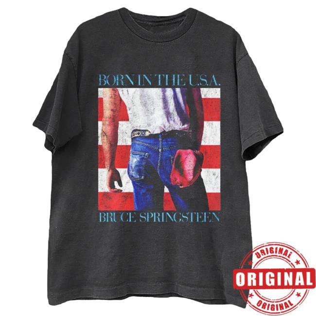 Officia Bruce Springsteen Merch Store Born In The Usa Black Attractive Shirt