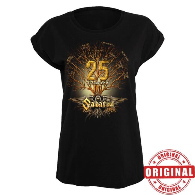 Official Sabaton Merch Store Sabaton 25Th Anniversary Loose-Fit T Shirt Women Sabaton Shop