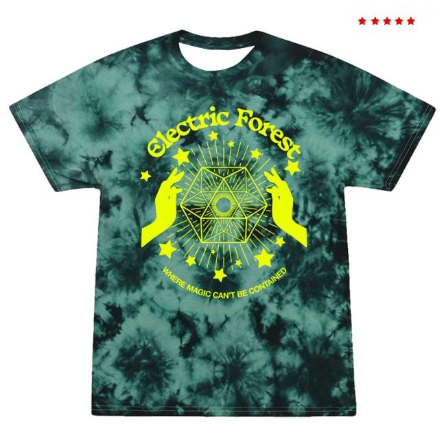 Official Electric Forest Merch Magic Can't Be Contained Shirt New