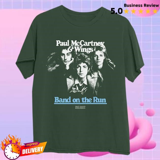 Official Paul McCartney Shop Band on the Run Photo Hot Shirt PaulMcCartney