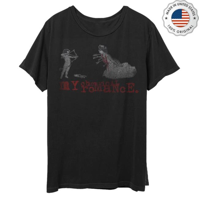 Official Mcr Merch Store Shop Warner Records My Chemical Romance Cupid Distressed Shirt WarnerRecords