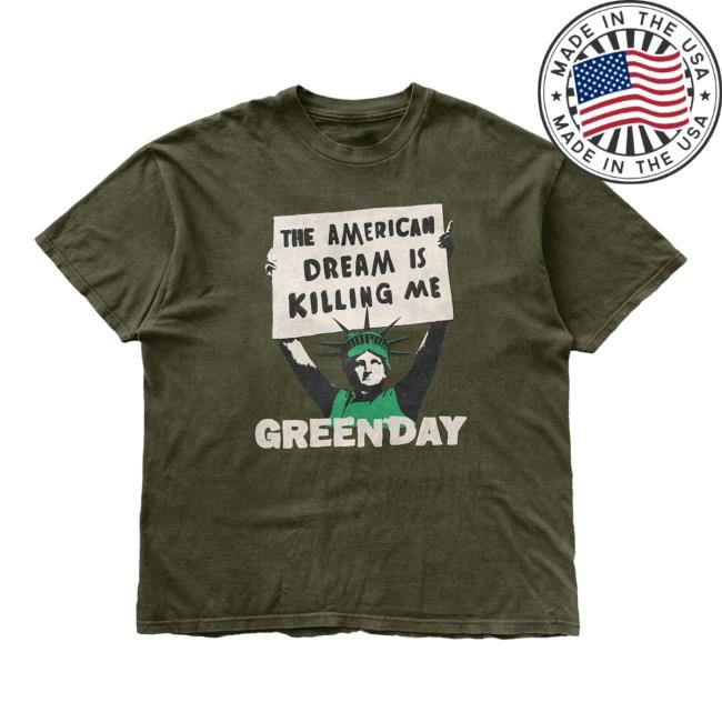 Lady Liberty Protest Shirt Green Day