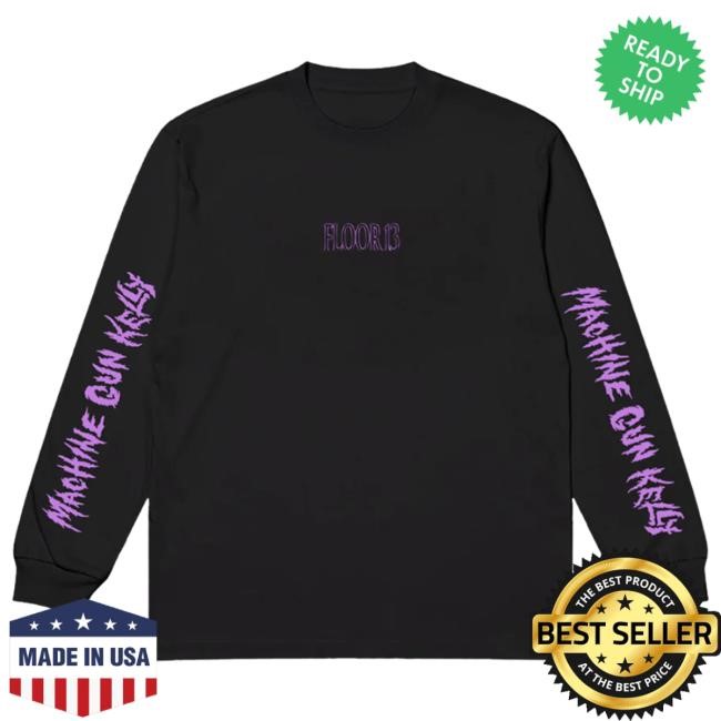 Official Machine Gun Kelly Merch Store Hotel Diablo Floor 13 Long Sleeve Shirt Machine Gun Kelly