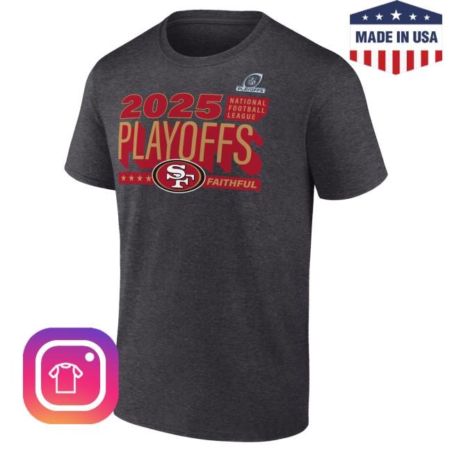 2025 NFL Football Playoffs Ready 49ers Heather Stadium-Mode Layering Hoodie