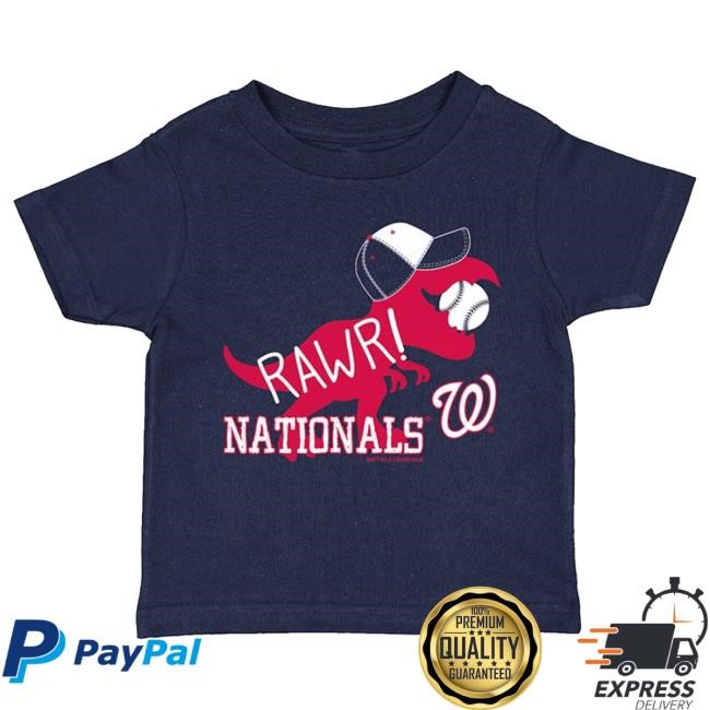 Washington Nationals Toddler Navy Blue Dino Short Sleeve New Shirt | Rally House Official Merch Store – Buy Official MLB T Shirt