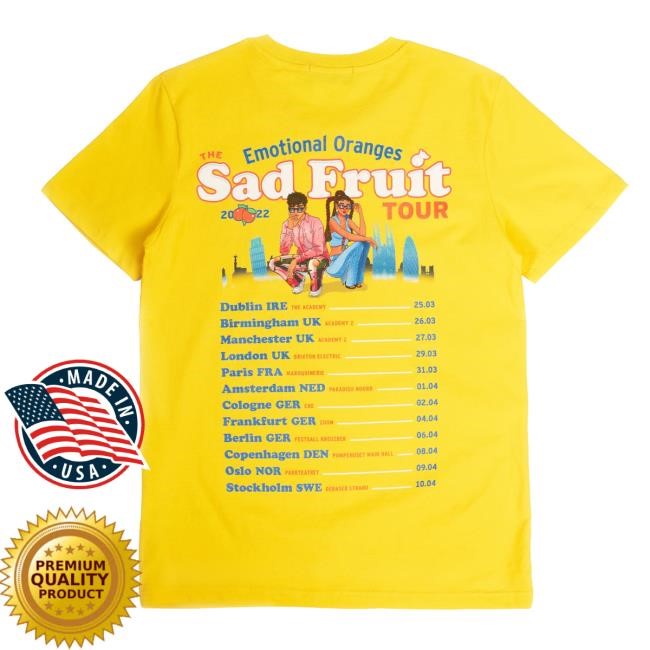 Emotional Oranges Shop Merch Europe Flag Yellow Tour T-Shirts