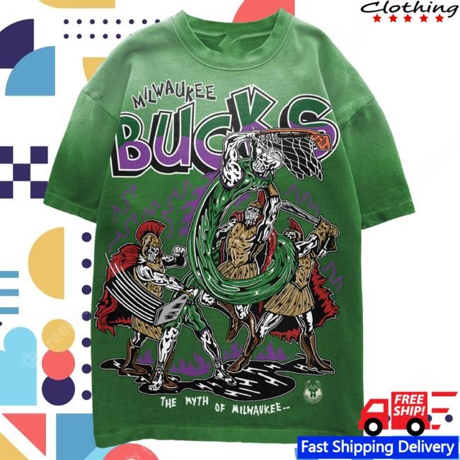 Bucks Myth Shirt - Faded Green | Warren Lotas Official NBA