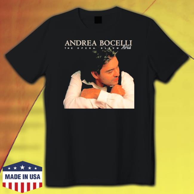 Official 1998 Andrea Bocelli Vintage Aria The Opera Album Tour T Shirt