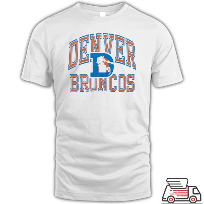 Nice Denver Broncos Arch Logo Homage Hooded Sweatshirt