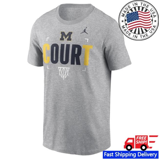 Michigan Wolverines Basketball Jordan Brand Our Court Short Sleeve New Shirt The M Den Official Shop