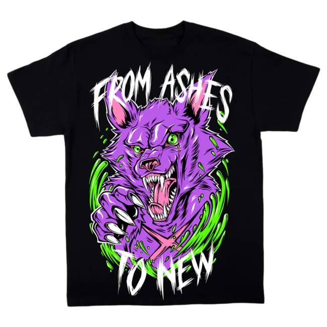 Official Merch Bar From Ashes to New Glow Wolf Shirt 2023 MerchBar