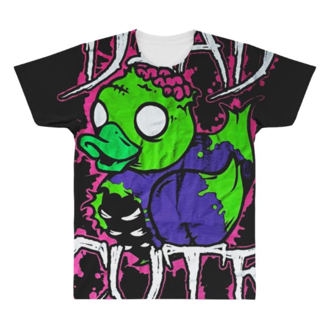 Official Artist Shot Cupcake Cult Zombie Duck All Over Print T-Shirt Artistshot