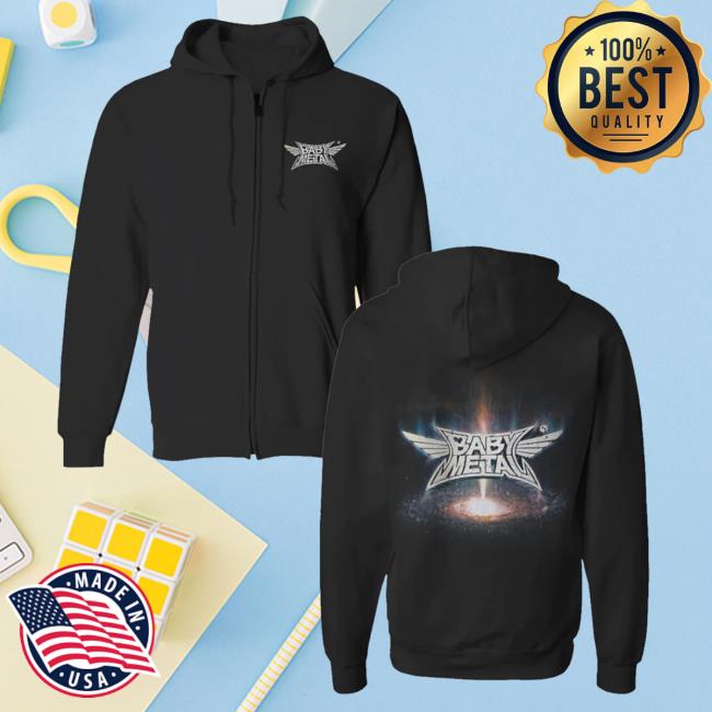 Official Baby Metal Merch Store BabyMetal Metal Galaxy Zip Popover Sweatshirt Baby Metal Apparel Clothing Shop