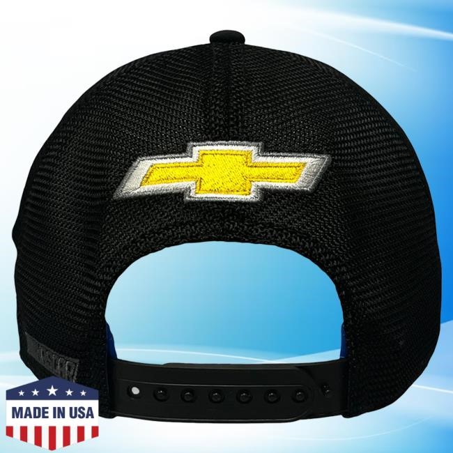 Trackhouse Blue & Black Mesh Snapback Cap Trackhouse Racing Team Official