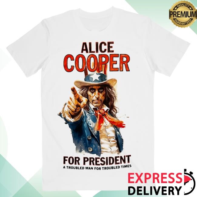Alice Cooper Official Merch Store Alice For President T Shirt