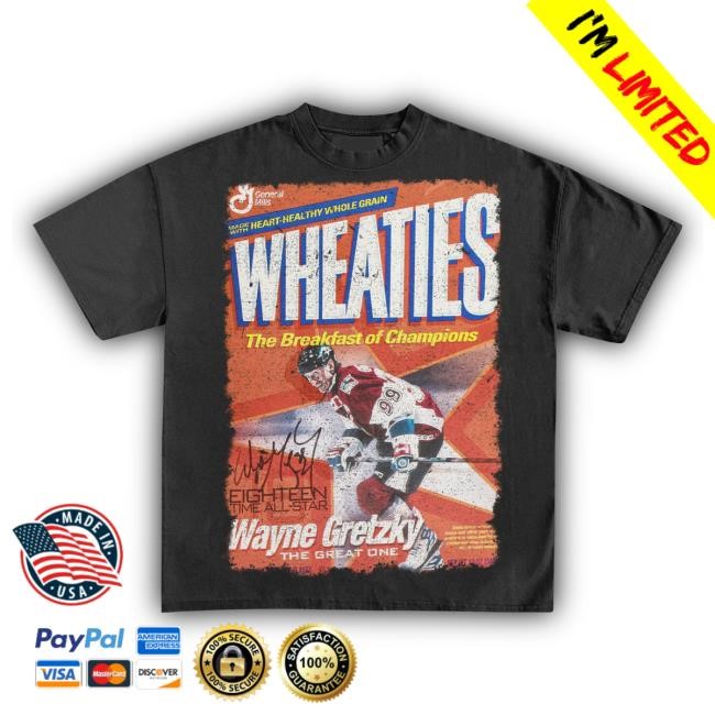 Official Heavyweight Legends Wheaties Wayne Gretzky 2003 Vintage Shirt