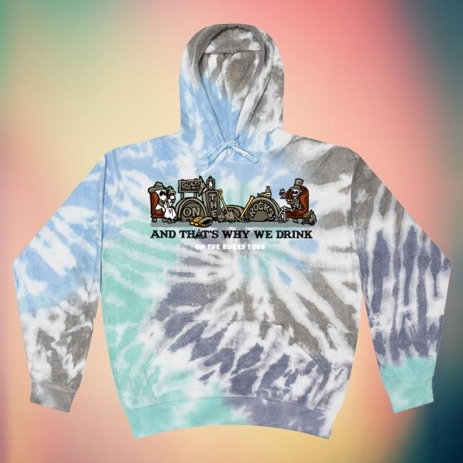 Official Atwwd Merch And Thats Why We Drink Merch On The Rocks Tour Dye Crewneck Sweatshirt (Glacier Blu