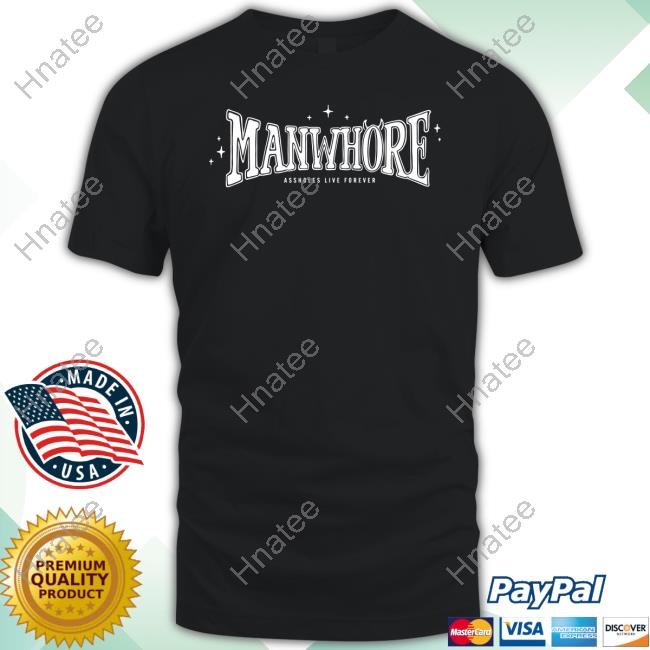 Official Assholes Live Forever Manwhore Black Tee