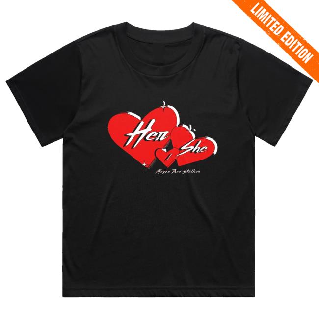 Official Megan Thee Stallion Merch Store Her/She Hearts Attractive Shirt Megan Thee Stallion Clothing Shop MeganTheeStallion