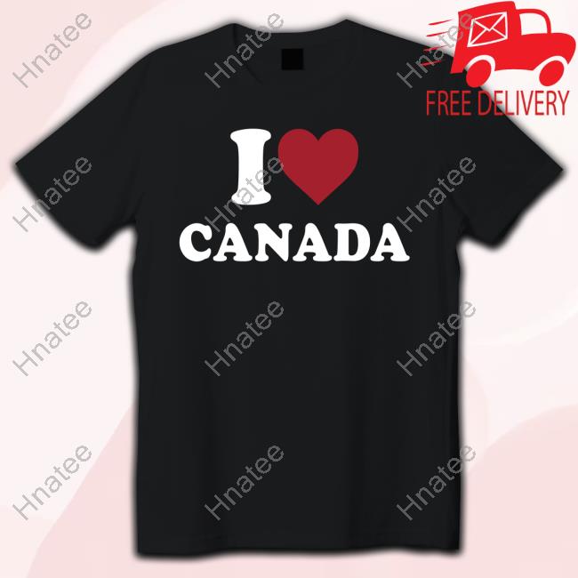 Elon Musk Wearning I Love Canada Custom T Shirts