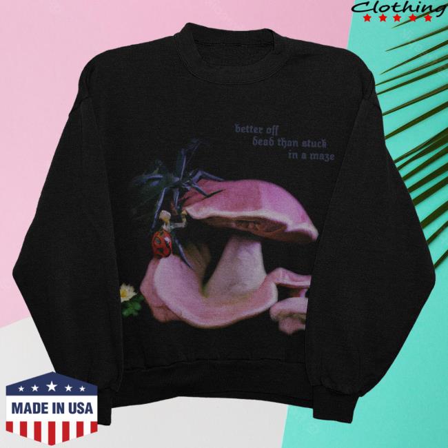 Official Cry Baby Melanie Martinez Clothing Shop Store Little Body Big Heart Spider Web Lyric Crewneck Sweatshirt Black Melaniemartinez Merch Littlebodybigheart