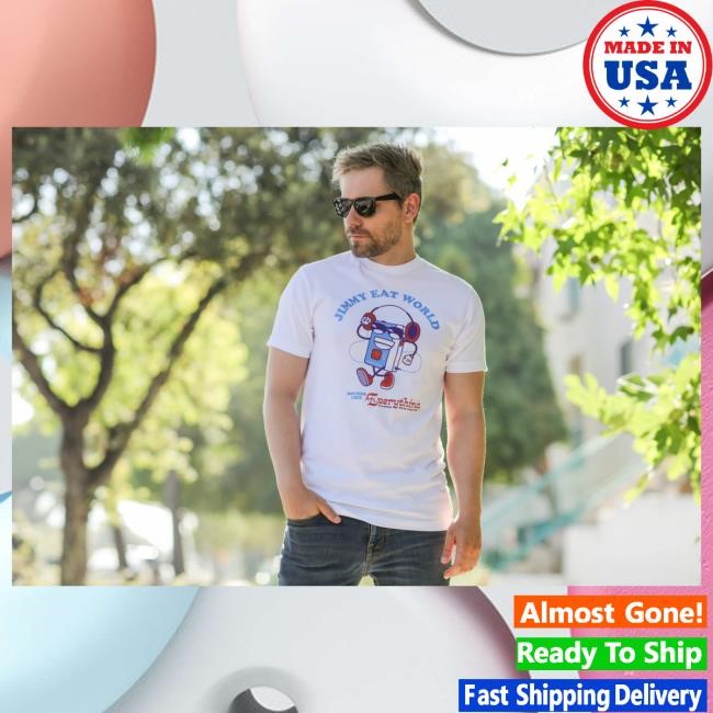 Official Jimmy Eat World Merch Shop Worldman T Shirt (White)