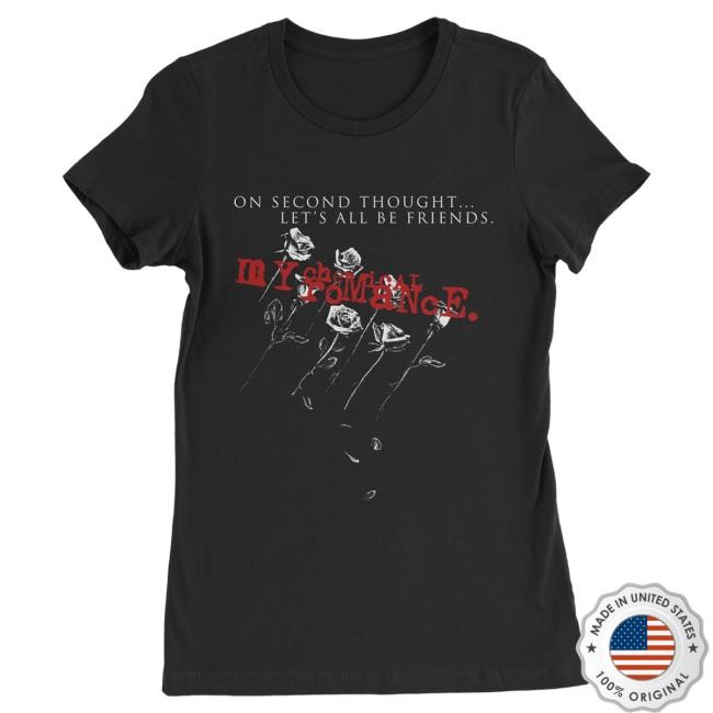 Official My Chemical Romance Merch Store Shop Warner Records Mcr Let’S All Be Friends Juniors Tshirt WarnerRecords