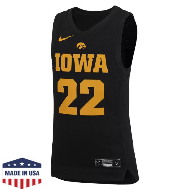 Official Iowa Hawkeyes Merch Store Iowa Hawkeyes #22 Black Caitlin Clark Replica Basketball Jersey Attractive Shirt Iowa Hawkeyes Apparel Clothing Shop