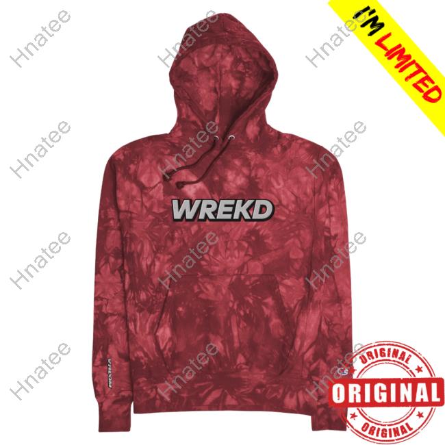 Official Wrekd X Vroom Unisex Champion Tie-Dye Sweatshirt Mulled Berry