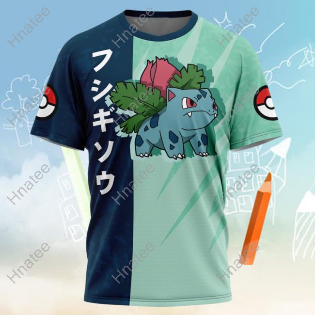 Official Anime Ape Clothing Ivysaur Attack Pokemon Top Shirt Animeape