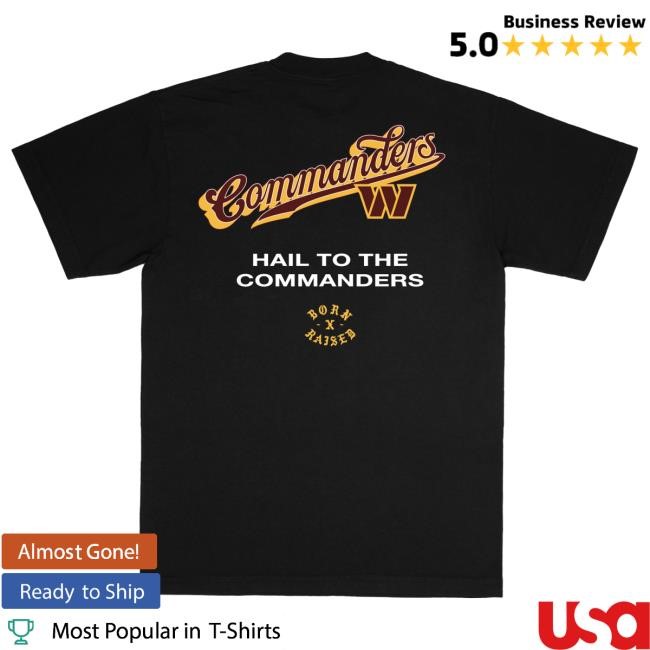 Official Unisex Born x Raised Black Washington Commanders Pro Script Top Shirt