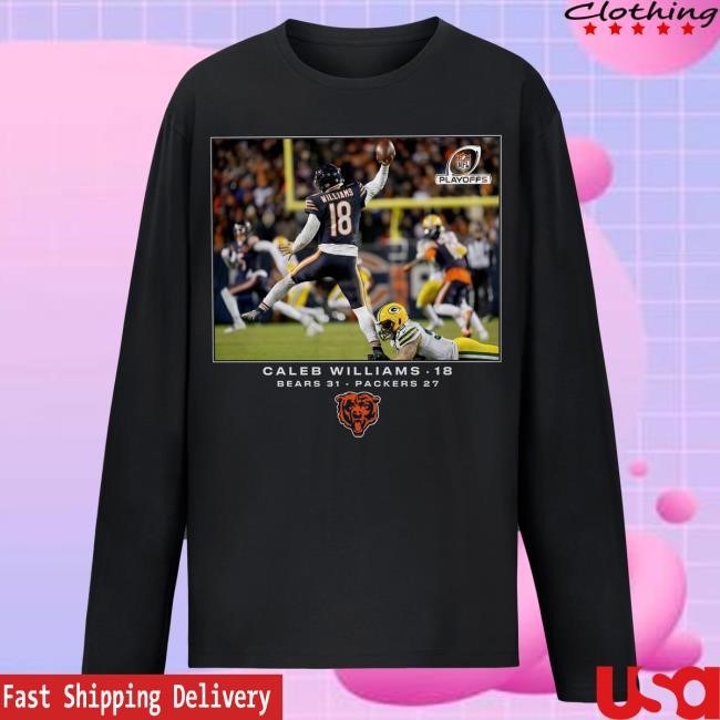 Womens Caleb Williams Chicago Bears NFL Flash Long Sleeve Tee Trend Game Day Release