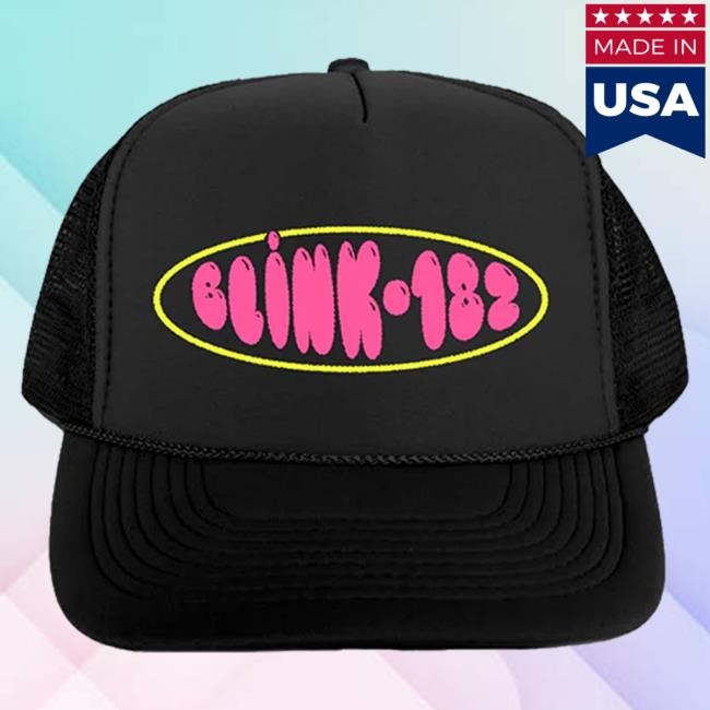 Blink 182 Merch Blink-182 Logo Trucker Cap