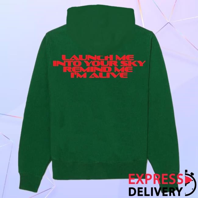 Official Fletcher Merch Store Launch Me Into Your Sky Zip Crewneck Sweatshirt Fletcher Clothing Shop