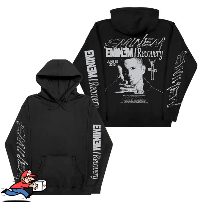 Eminem Slim Shady Clothing Shop Store Slim Shady Recovery Crewneck Sweatshirt Black SlimShady Merch