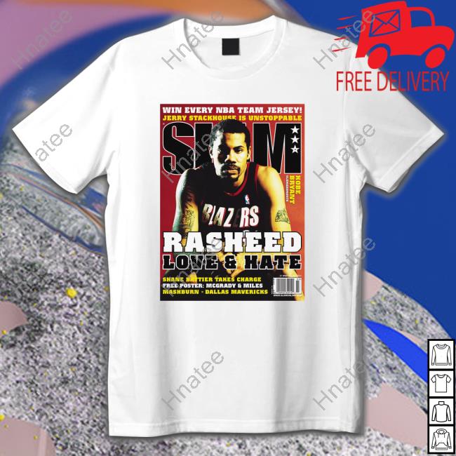Official Mitchell And Ness Slam Cover Portland Trail Blazers Rasheed Wallace Shirt