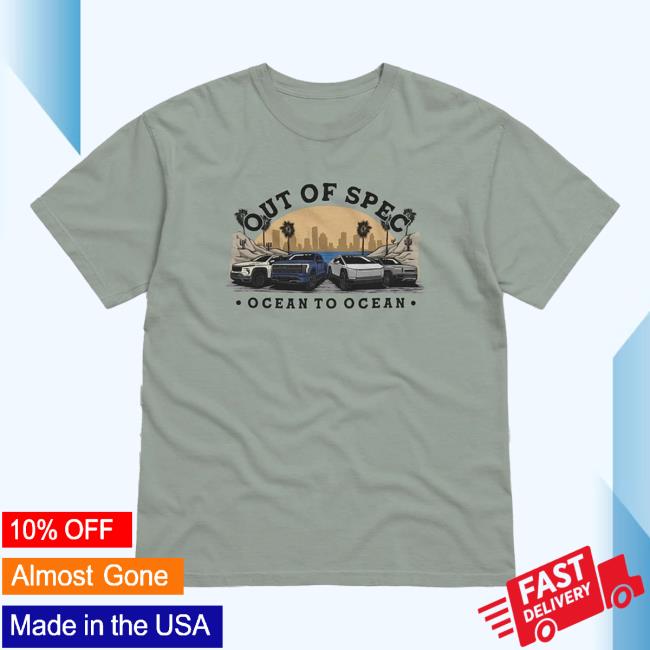 Out of Spec Studios Merch Store Ocean To Ocean Ev Truck Race | Out Of Spec Clothing Shop Apparel Outofspecstudios T-Shirts