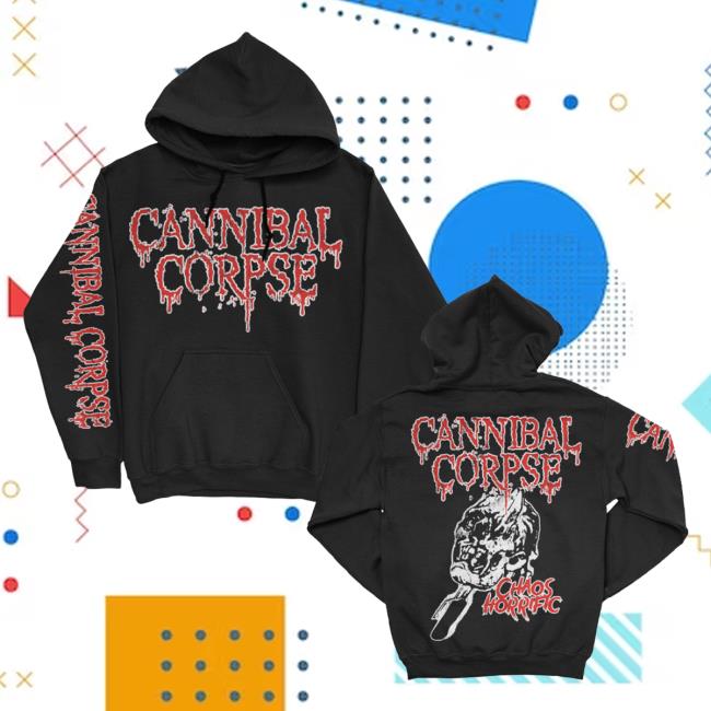Kings Road Merch Store | Ice Pick Pullover Hoodie - Cannibal Corpse Chaos Horrific | Official Kings Road Clothing Shop Apparel Kingsroad