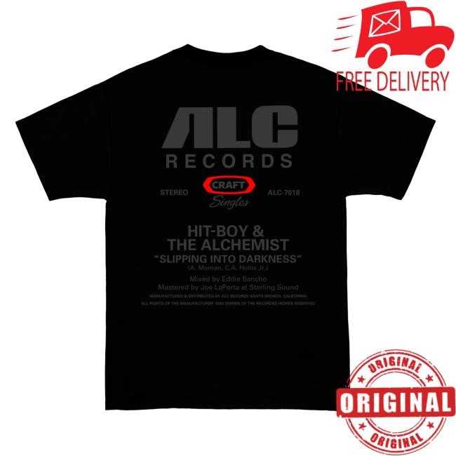 Hit-Boy & The Alchemist Slipping Into Darkness New T-Shirt ALC Records