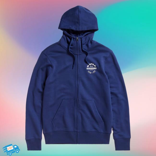 Official G Star Raw Clothing Store Shop G-Star Originals Zip Up Sweaters Imperial Blue Gstar