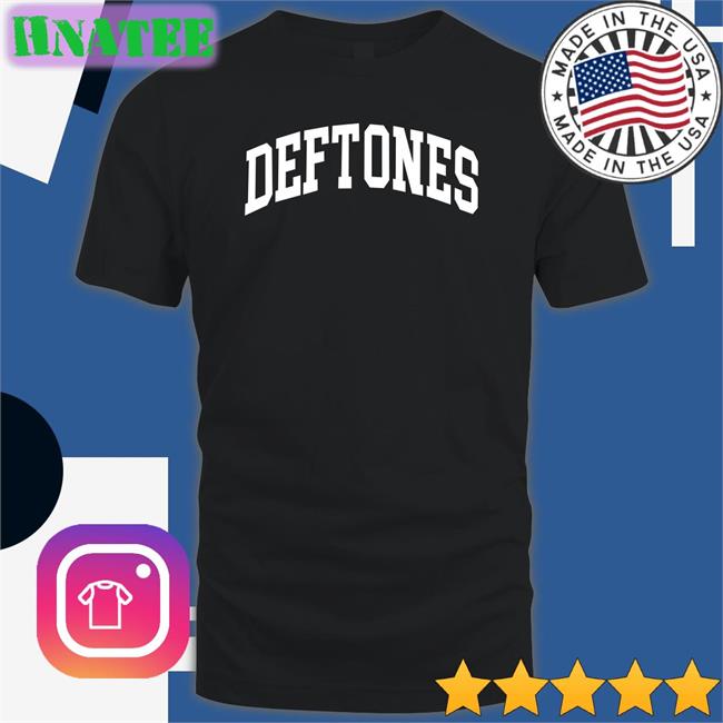 Deftones Merch Deftones Black Collegiate Hooded Sweatshirt