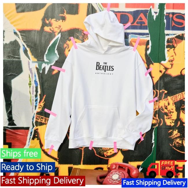 Classic 90s Free As A Bird Hoodie The Beatles Graphic Fit