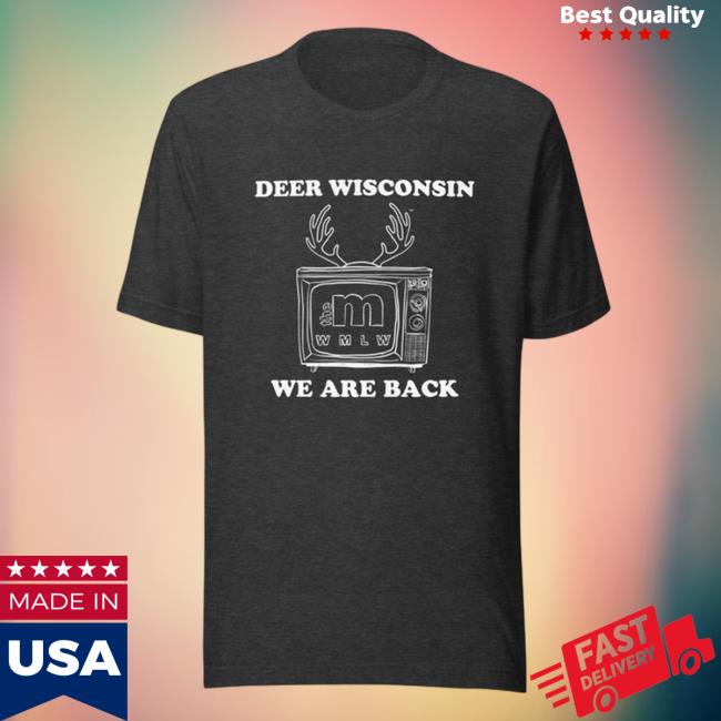 Deer Wisconsin WMLW Retro Pullover Shirt Bucks Return To Broadcast TV