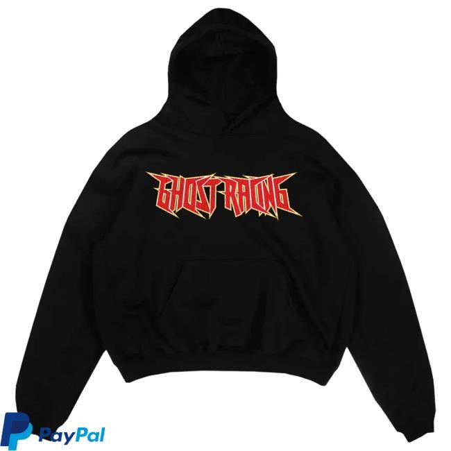 Official Ghost Racing Clothing Red Flaming Eagle Hoody - Black