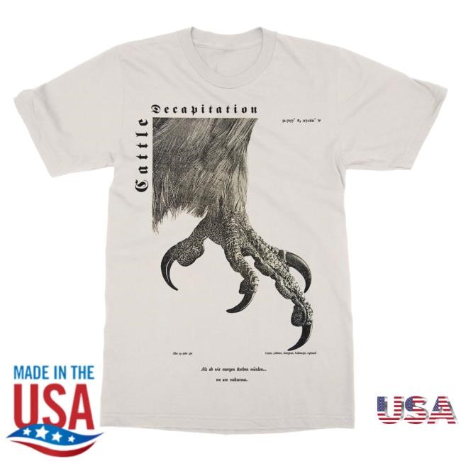 Official Indiemerchstore Cattle Decapitation "Vulturous" Hot Shirt Indie Merch Store