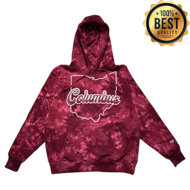 Official Ohio Clothing Merch Berry Tie Dye Champion Pullover Hoodie