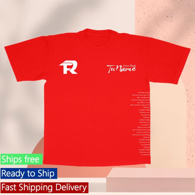 Official Fuerza Regida Merch Store Juliana- Red S/S T-Shirt Fuerza Regida Clothing Shop FuerzaRegida