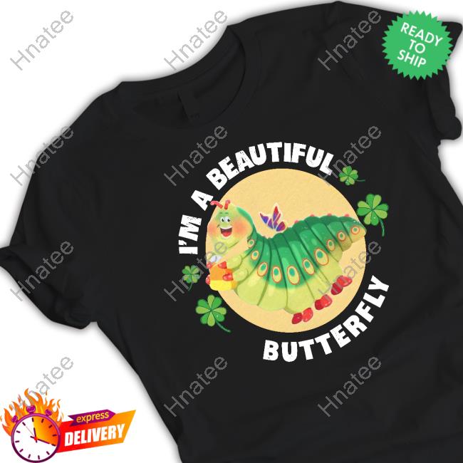 Official Chris Colfer Heimlich I'm A Beautiful Butterfly T-Shirt Caterpillar Heimlich A Bug's Life